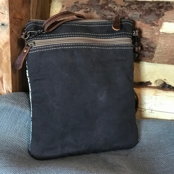 🎁 Myra Crossbody shoulder purse bag Tweed leather ♻️ new with tags - Picture 3 of 6